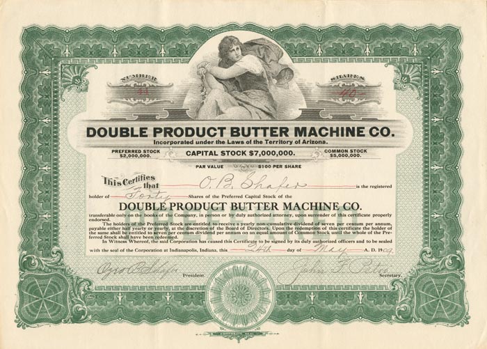 Double Product Butter Machine Co.
